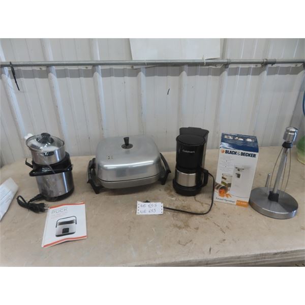 Kitchen Appliances; Coffee Maker, Rice Cooker, Electric Frying Pan, Can Opener plus more