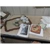 Image 1 : Collectible Displays with Certificate , Tea Wagon Tray + Tea Set, Soap Stone Thermometer