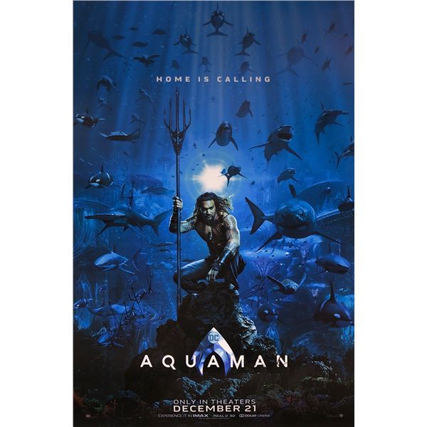 Aquaman Jason Momoa Signed Poster