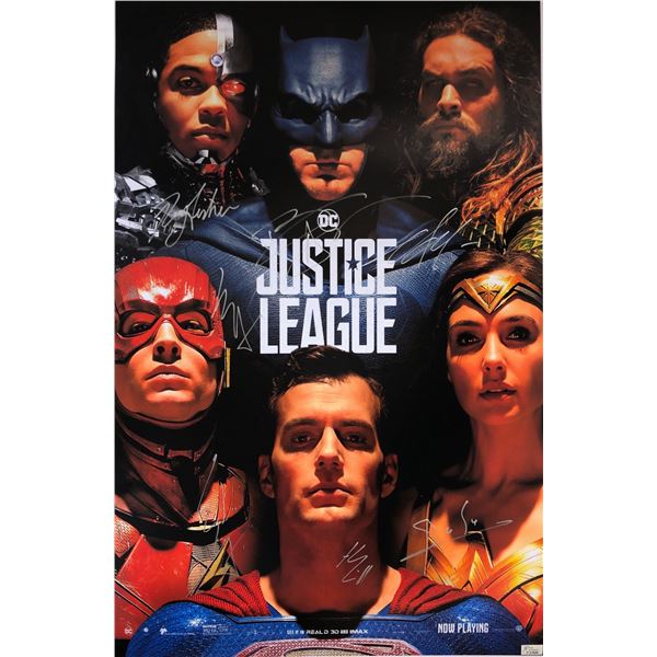 Justice League Gal Gadot Signed Poster