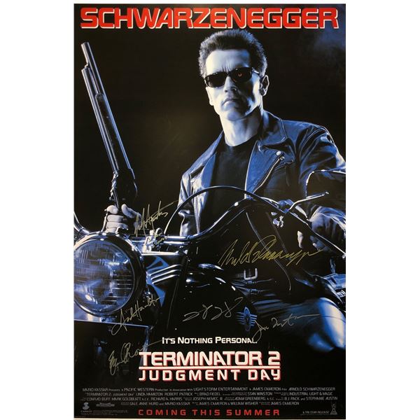 Signed Terminator Judgement Day Poster Arnold Schwarzenegger