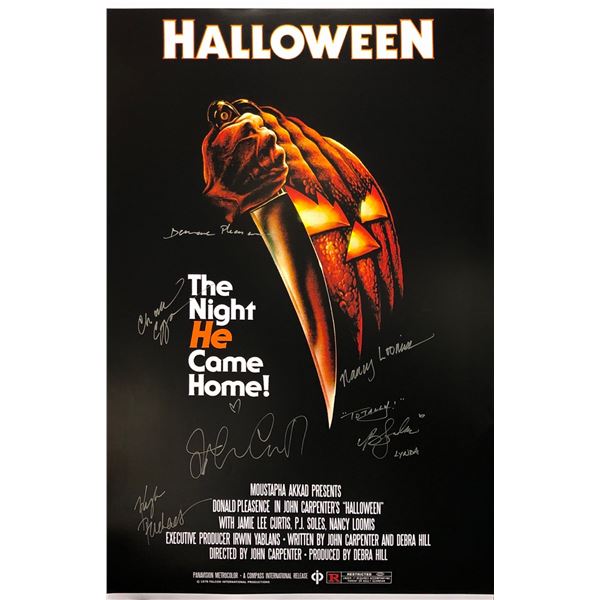 Halloween Poster Jamie Lee Curtis Autographed Signed