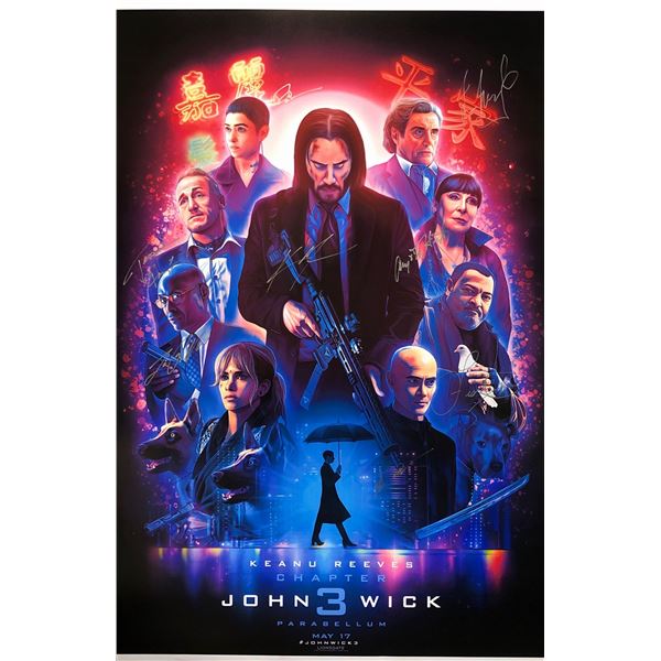 John Wick 3 Poster Keanu Reeves Autographed Signed