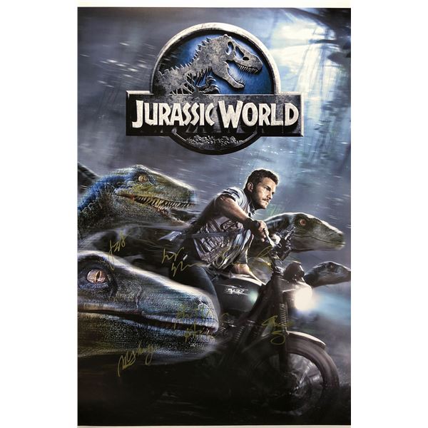 Jurassic World 1 Poster Chris Pratt Bryce Dallas Howard Autographed Signed