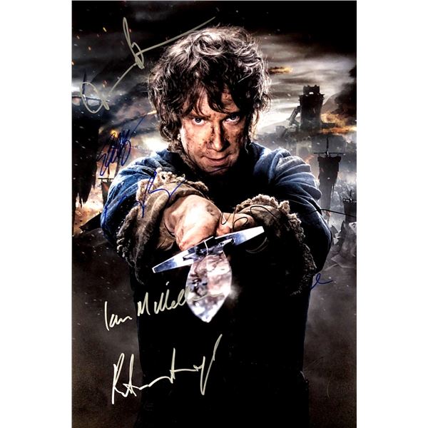 Martin Freeman Orlando Bloom Autograph Signed Hobbit Poster