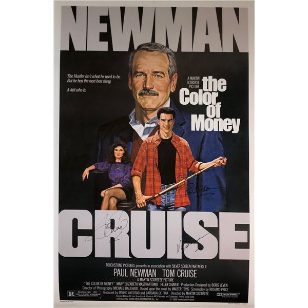 Paul Newman Autograph Signed Color of Money Poster