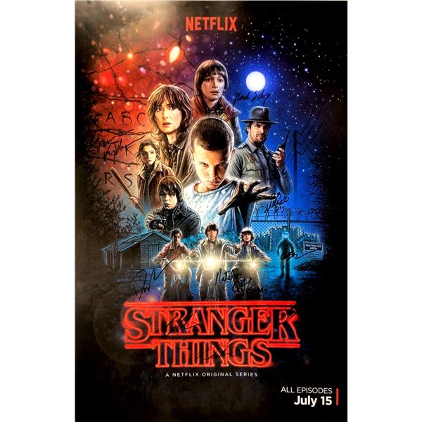 Autograph Signed Stranger Things Poster