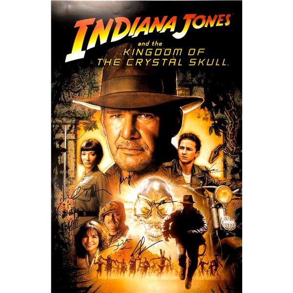 Autograph Signed Indiana Jones Crystal Skull Poster