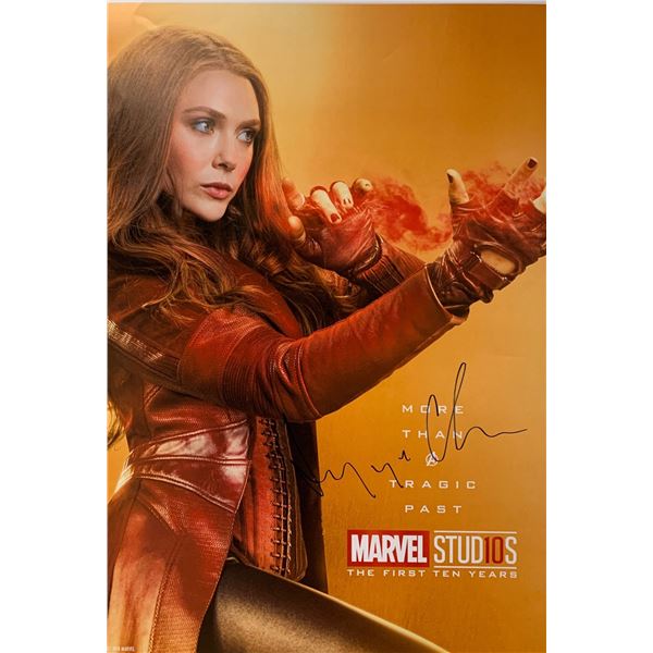 Elizabeth Olsen Autograph Signed Avengers Poster