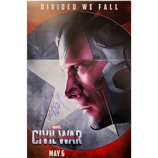 Paul Bettany Autograph Signed Avengers Poster