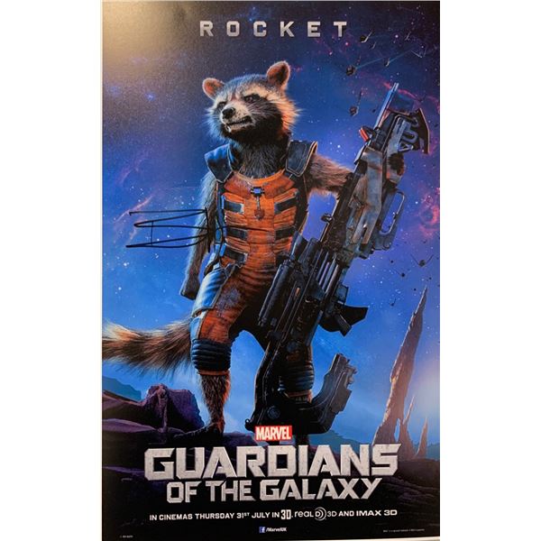 Bradley Cooper Autograph Signed Guardians of the Galaxy Poster