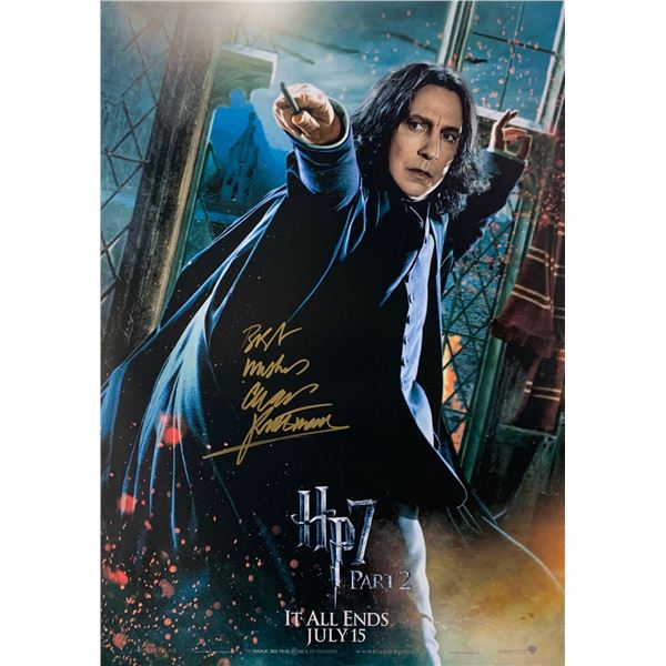 Alan Rickman Autograph Signed Harry Potter Poster