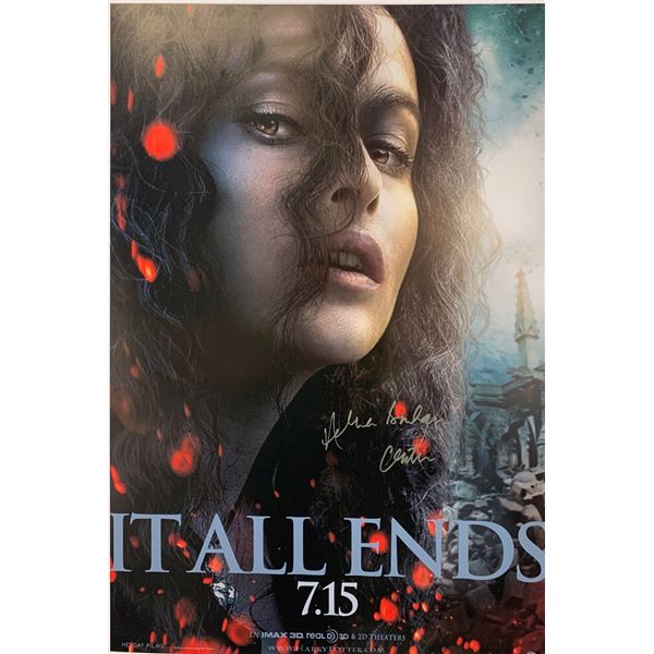 Helena Bonham Carter Autograph Signed Harry Potter Poster