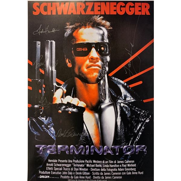 Arnold Schwarzenegger Autograph Signed Terminator Poster