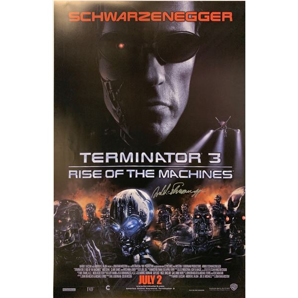 Arnold Schwarzenegger Autograph Signed Terminator Poster