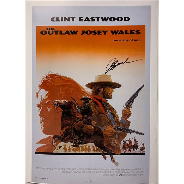 Clint Eastwood Autograph Signed Outlaw Josey Wales Poster