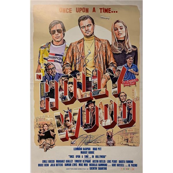 Autograph Signed Once Upon a Time in Hollywood Poster