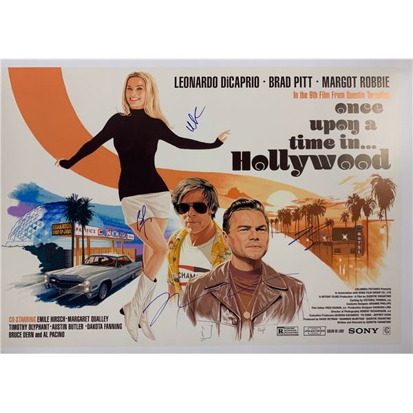 Autograph Signed Once Upon a Time in Hollywood Poster