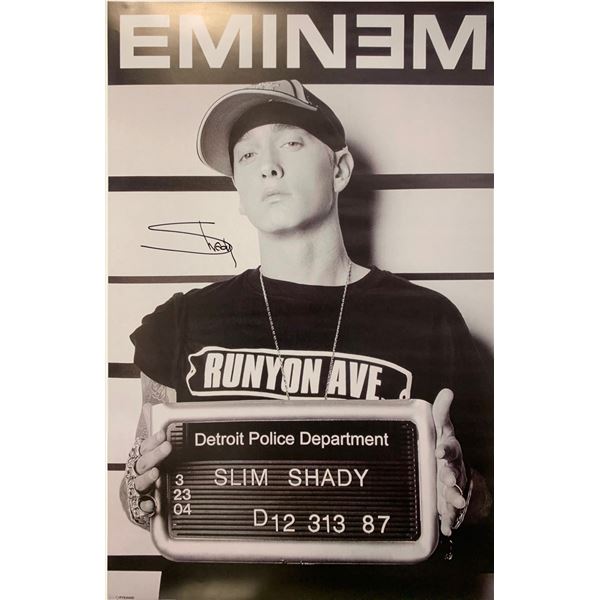 Autograph Signed Eminem Poster