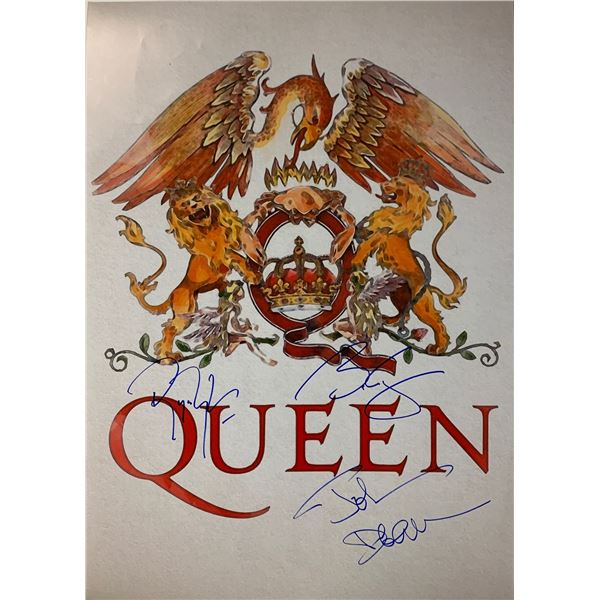 Autograph Signed Queen Poster