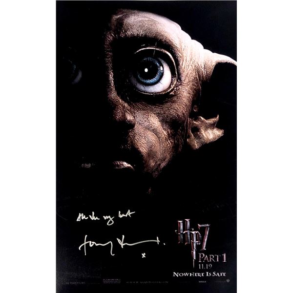 Harry Potter Toby Jones Autograph Signed Poster