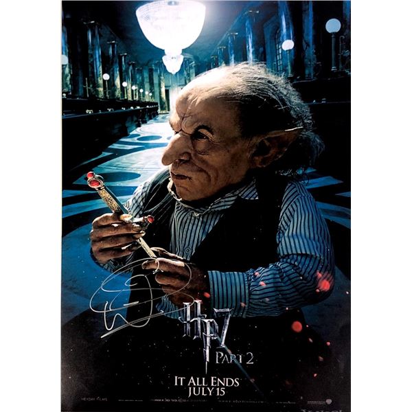 Harry Potter Warwick Davis Autograph Signed Poster