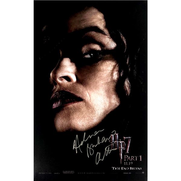 Harry Potter Helena Bonham Carter Autograph Signed Poster