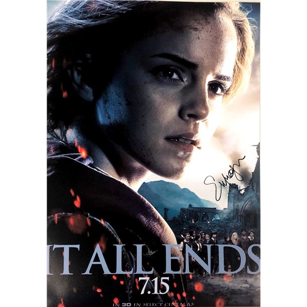 Harry Potter Emma Watson Autograph Signed Poster