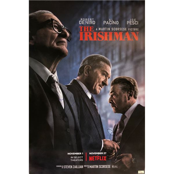 Irishman Robert De Niro Signed Poster