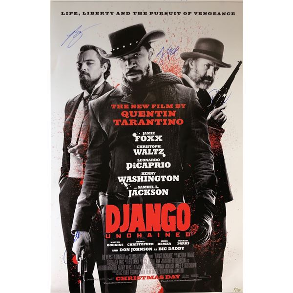 Django Leonardo DiCaprio Signed Poster