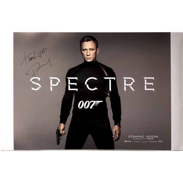 Daniel Craig Autograph Signed James Bond 007 Spector Poster