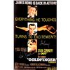 Image 1 : Sean Connery Honor Blackman Autograph Signed Goldfinger Poster