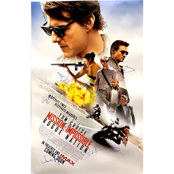 Autograph Signed Mission Impossible Rogue Nation Poster
