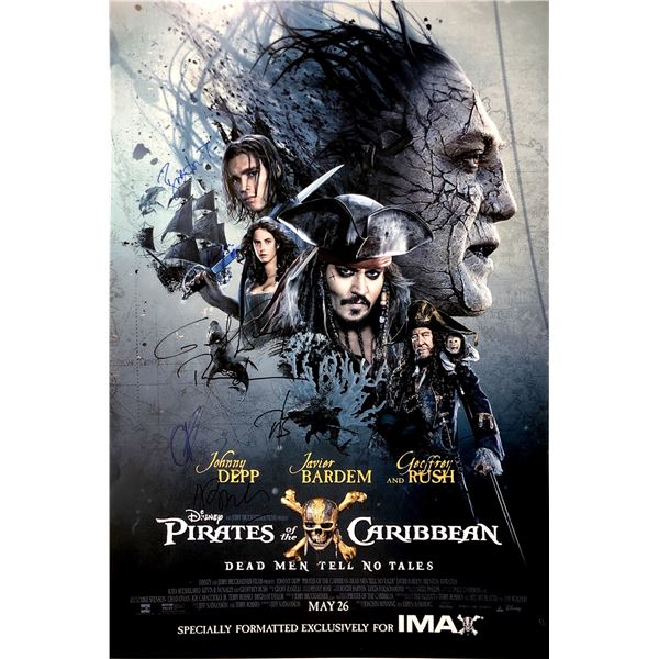 Autograph Signed Pirates of the Caribbean Poster
