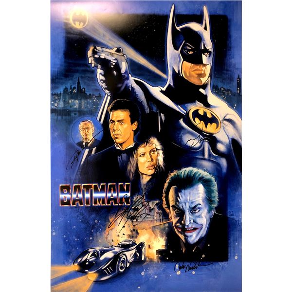 Autograph Signed Batman 1989 Poster
