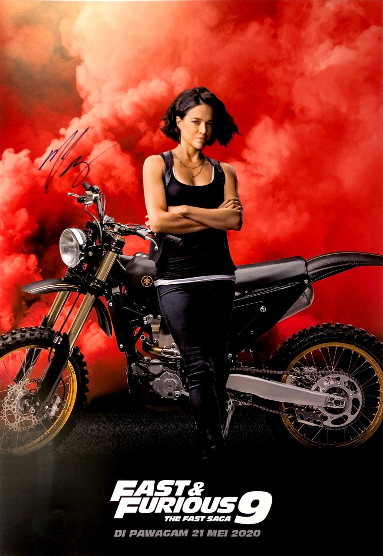 Fa9 Sticker Autograph Signed Fast and Furious 9 Poster