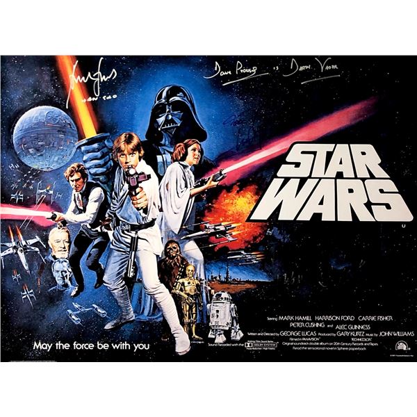 Autograph Signed Star Wars Poster