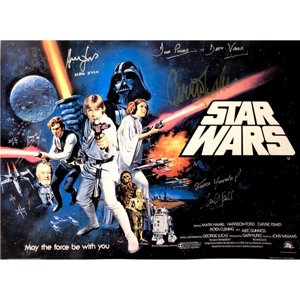 Autograph Signed Star Wars Poster