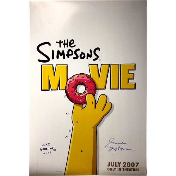 Autograph Signed Simpsons Movie Poster