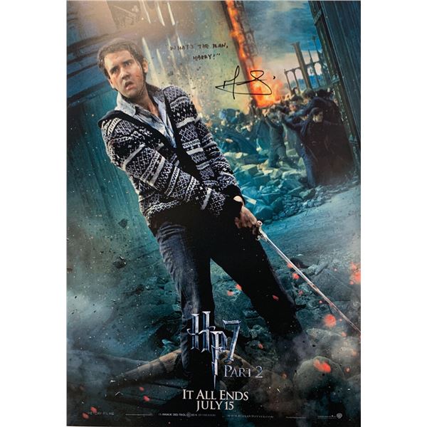 Matthew Lewis Autograph Signed Harry Potter Poster