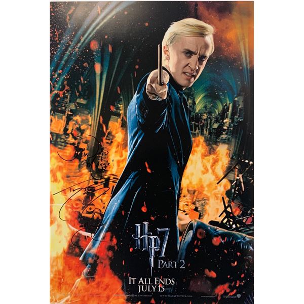 Tom Felton Autograph Signed Harry Potter Poster