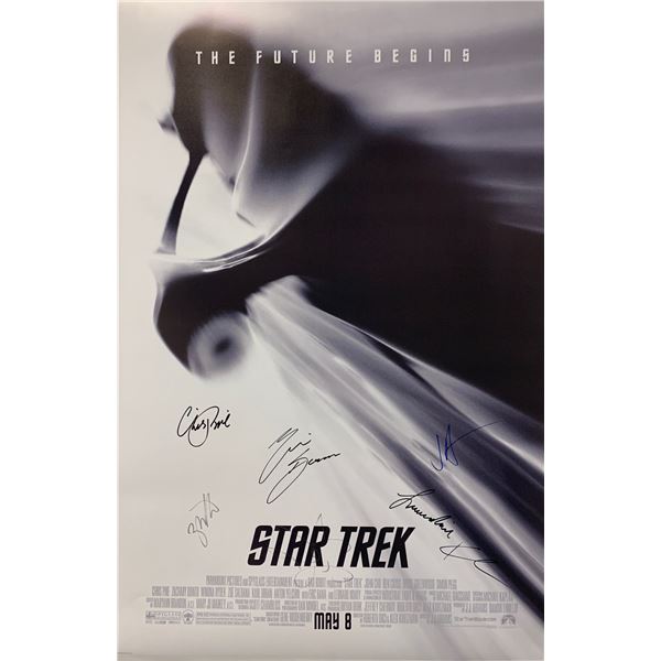 Chris Pine Autograph Signed Star Trek Poster