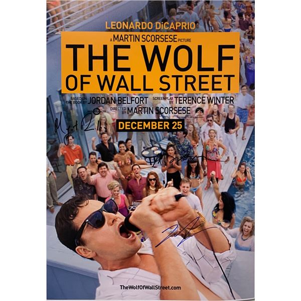 Leonardo DiCarpio Autograph Signed Walf of Wall Street Poster