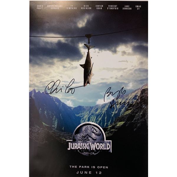 Autograph Signed Jurassic World Poster