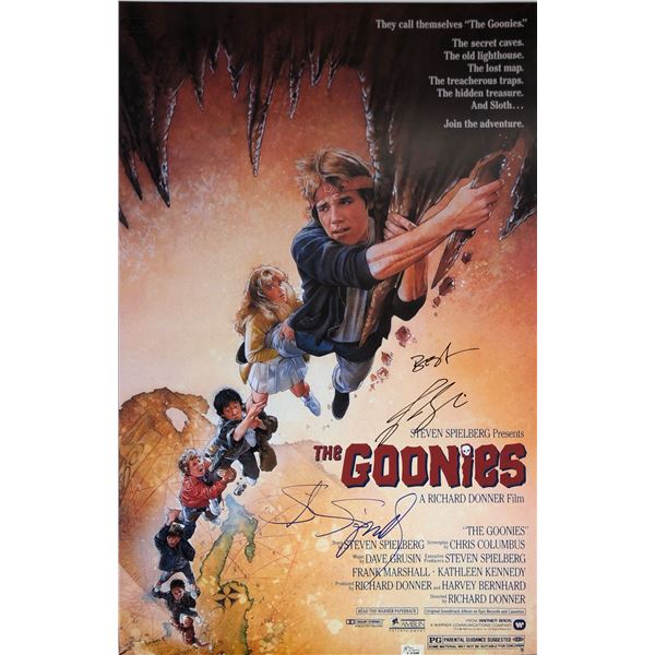 Goonies Steven Spielberg Signed Poster