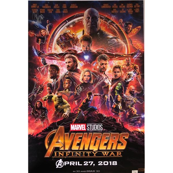 Avnegers Infinity War Chris Evans Signed Poster