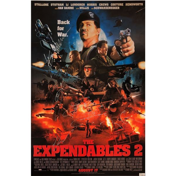 Expendables 2 Bruce Willis Signed Poster