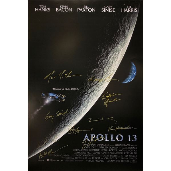 Signed Apollo 13 Poster Tom Hanks Gary Sinise