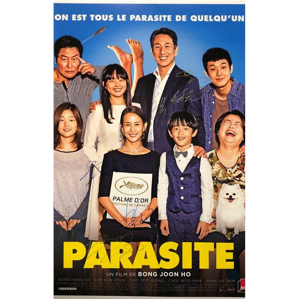 Korean movie Parasite Poster Autographed Signed