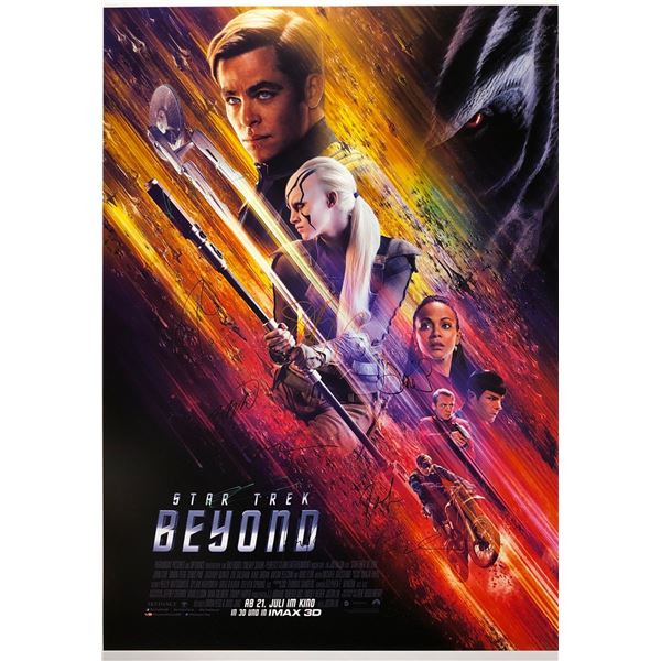 Star Trek Beyond Poster Chris Pine Idris Elba Simon Pegg Autographed Signed